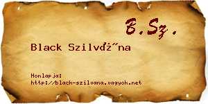 Black Szilvána névjegykártya